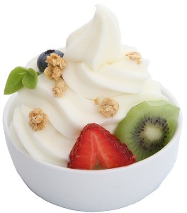Frozen Yogurt mit Früchten